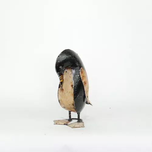 Pinguïn S van gerecycled blik