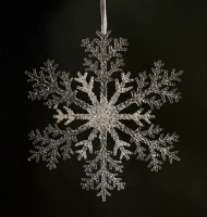 Decoratie sneeuwvlok transparant