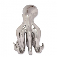 Keramiek beeld octopus - zilver