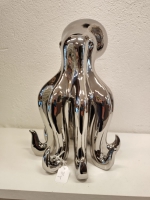 Keramiek beeld octopus - zilver