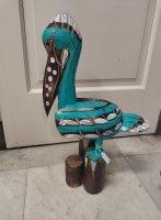 Houten pelikaan op paal - s