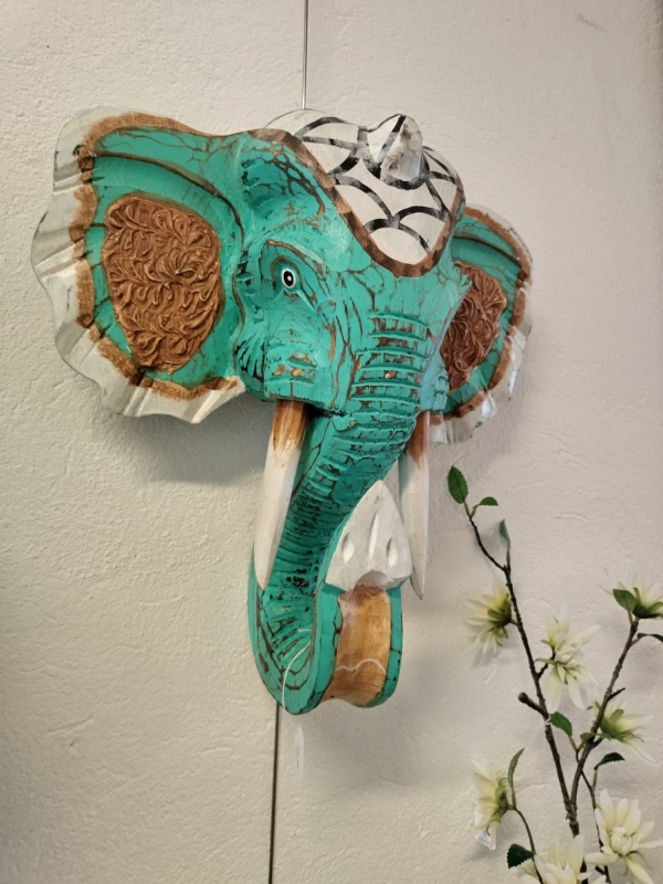 Olifanten hoofd wanddecoratie