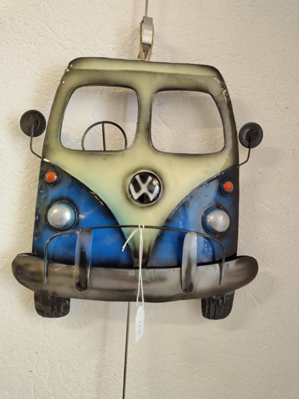 Wandornament VW busje metaal