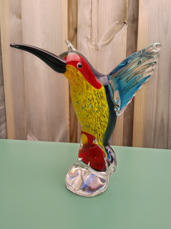 Murano style glazen ijsvogel