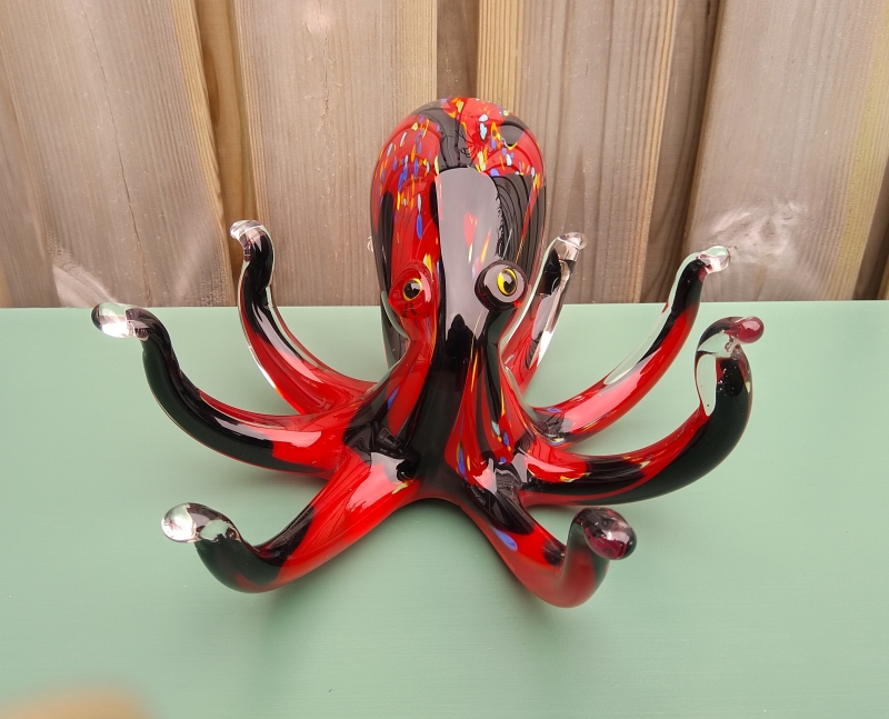 Murano style glazen octopus