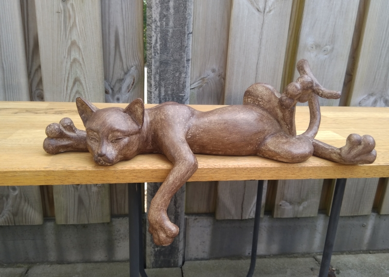 Beeld luie kat