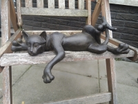 Beeld luie kat