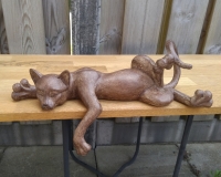 Beeld luie kat