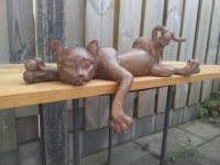 Beeld luie kat