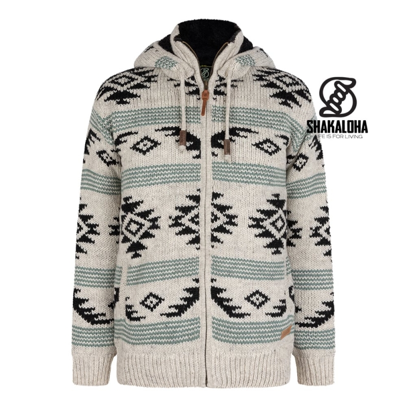 Shakaloha vest Gongbo ziphood beige