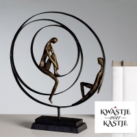 Design sculptuur "Patience" bronskleurig