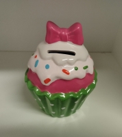 Cupcake spaarpot keramiek groen