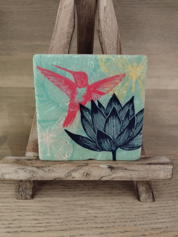 Decoratieve tegel kolibri