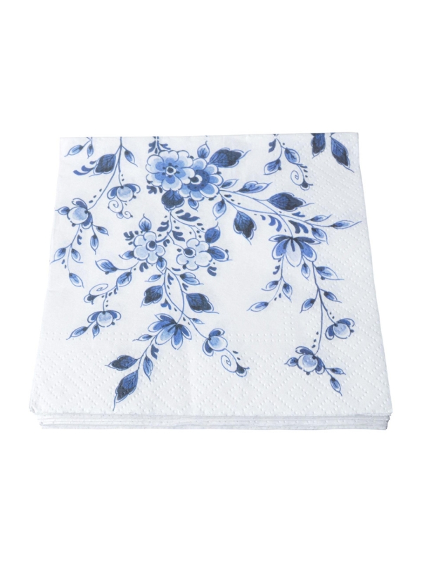 Servetten bloesem Delfts Blauw