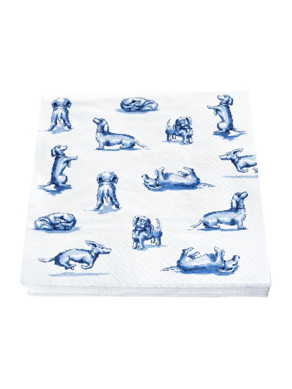 Servetten teckel Nhaan Delfts Blauw