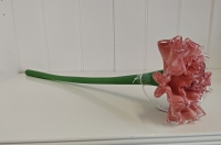 Sculptuur glas Anjer zalm