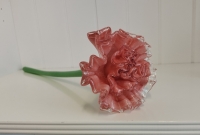 Sculptuur glas Anjer zalm