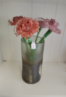 Sculptuur glas Anjer zalm