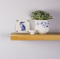 Tegel ijsvogel - Delfts blauw