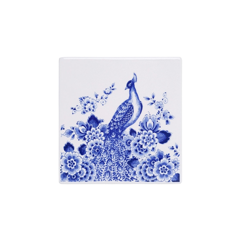 Tegel pauw- Delfts blauw