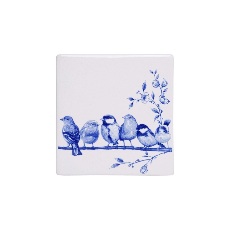 Tegel bosvogels - Delfts blauw