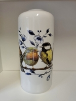 Cilinder vaas bosvogels - Delfts Blauw