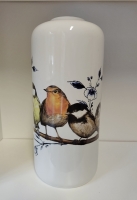 Cilinder vaas bosvogels - Delfts Blauw