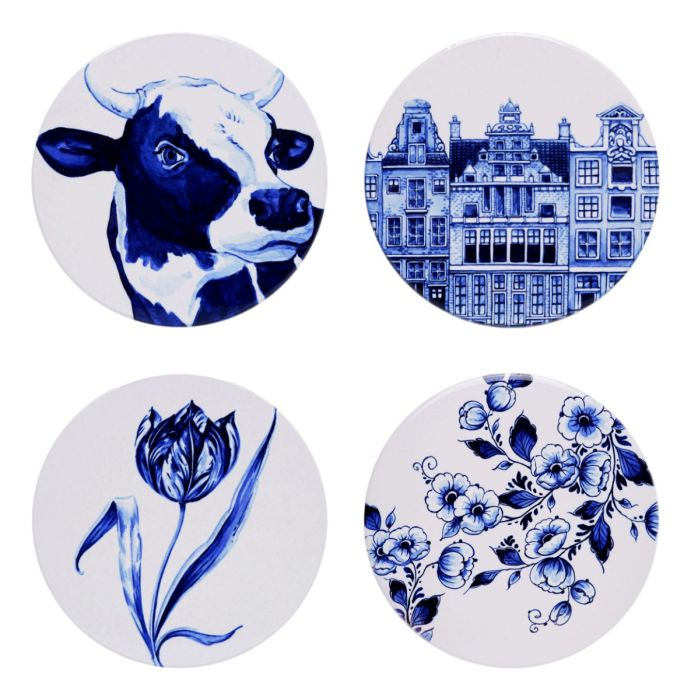 Onderzetters Hollandse plaatjes - Delfts Blauw