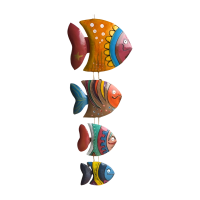 Wanddecoratie vissen metaal