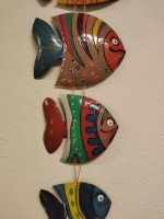Wanddecoratie vissen metaal