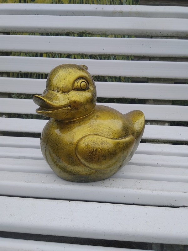 Beeld badeend goudkleurig