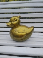 Beeld badeend goudkleurig