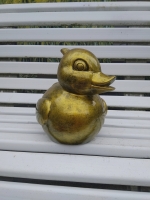 Beeld badeend goudkleurig