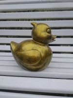 Beeld badeend goudkleurig