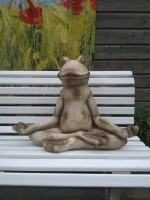 Beeld yoga kikker XL
