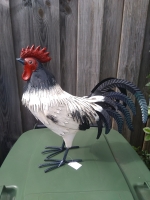 Metalen bonte haan blauw