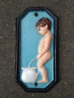 Wc bordje jongen/meisje - blauw