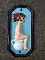 Wc bordje jongen/meisje - blauw