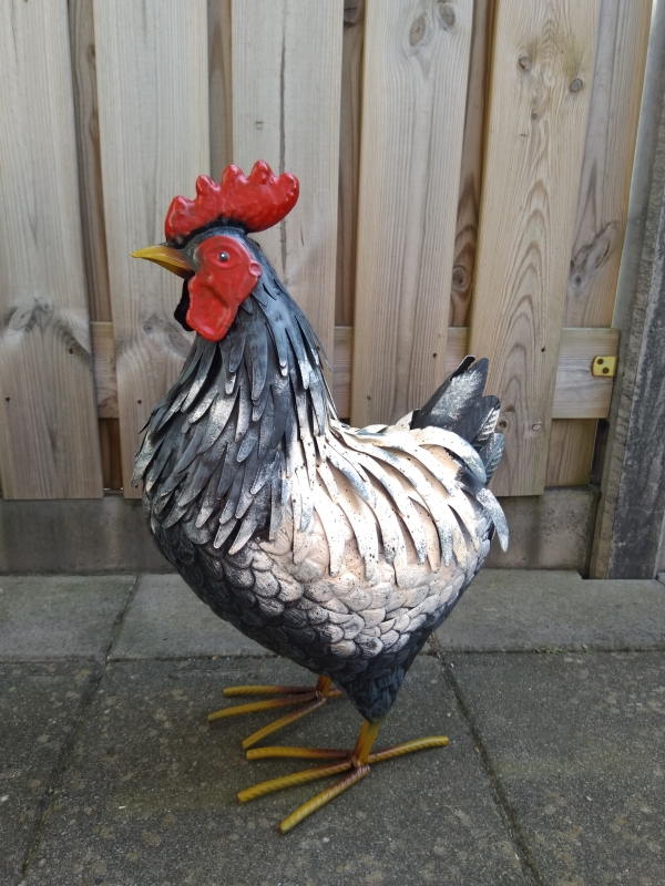 Metalen decoratie hen groot