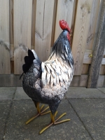 Metalen decoratie hen groot