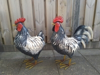 Metalen decoratie hen groot