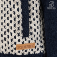 Shakaloha vest Tundra Navy/beige met afritsbare capuchon
