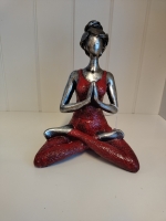Beeld dame figuur yoga bordeaux