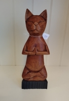 Handgesneden yoga kat - lotushouding