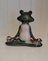 Keramiek beeld yoga kikker - 1