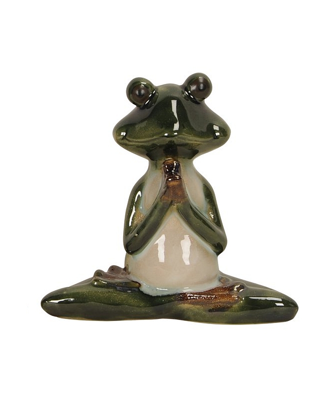 Keramiek beeld yoga kikker - 2