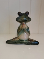 Keramiek beeld yoga kikker - 2