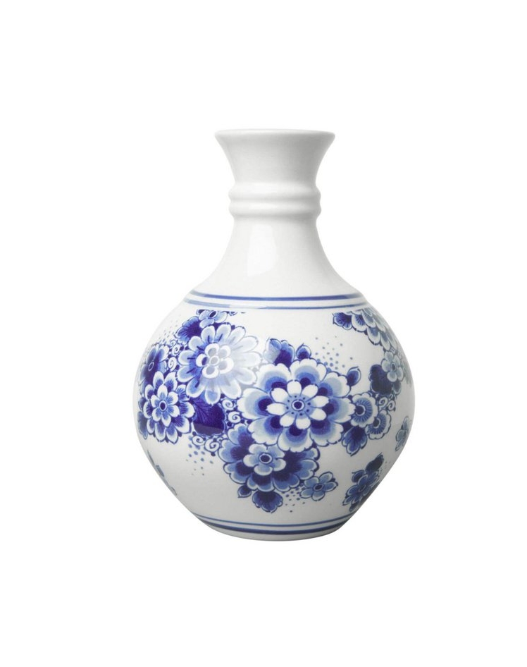 Bolvaasje bloemen - Delfts Blauw