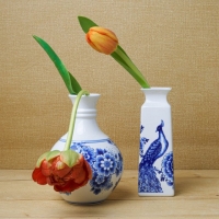 Bolvaasje bloemen - Delfts Blauw