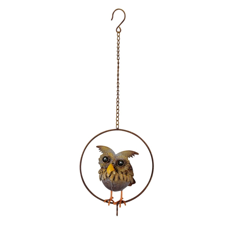 Decoratieve hang uil in ring
